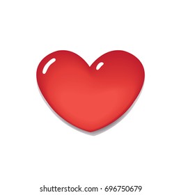 red heart vector isolated