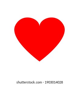 vector de corazón rojo aislado en fondo blanco