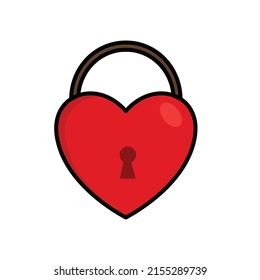 Red heart vector isolated on white background. Heart icon in a flat design. Doodle heart.
