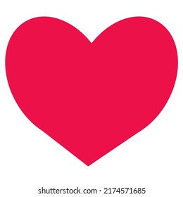 icono de amor de vector de corazón rojo