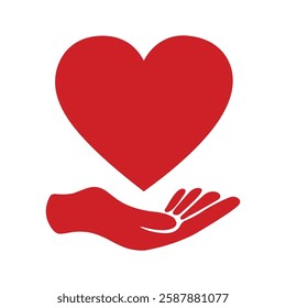 Red Heart Vector – Love and Romance Icon for Valentine’s Day, Wedding, and Romantic Design Elements