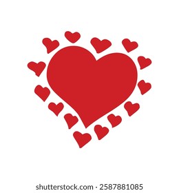 Red Heart Vector – Love and Romance Icon for Valentine’s Day, Wedding, and Romantic Design Elements