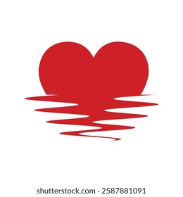 Red Heart Vector – Love and Romance Icon for Valentine’s Day, Wedding, and Romantic Design Elements