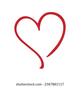 Red Heart Vector – Love and Romance Icon for Valentine’s Day, Wedding, and Romantic Design Elements