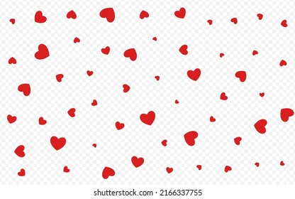 rotes Herz, Vektortransparenter Hintergrund. Geburtstagskarte Paperschnitt Postkarte. Maroon Color 3d Confetti Banner.
