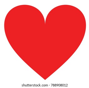 Red heart vector. Valentine's day design.