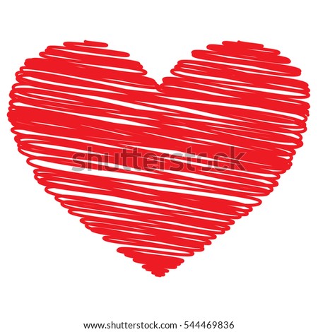 Red heart vector, Valentine's Day