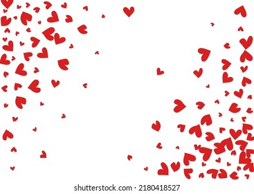 Red Heart Vector White Backgound. Wedding Papercut Design. Pink Happy Hearts Template.