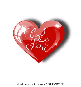 red heart with a white background