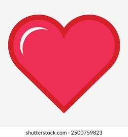 red heart in white background.art and illustrator.red  heart.vector design.