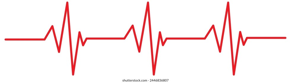 Icono de latido rojo. Ilustración vectorial. Diseño plano Iniciar sesión Heartbeat.