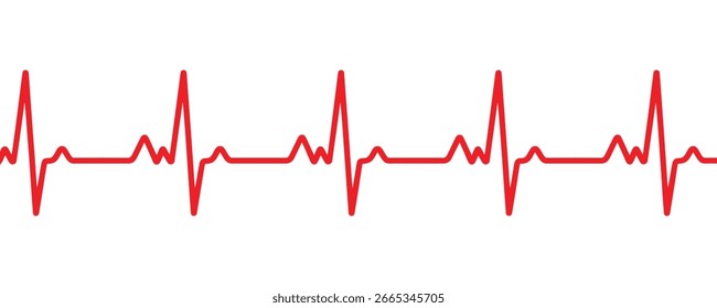 red heartbeat icon vector on white background. healthy, hospital, cardiology, pulse, cardiogram, medicals, health, heartbeat, cardiogram, symbol.