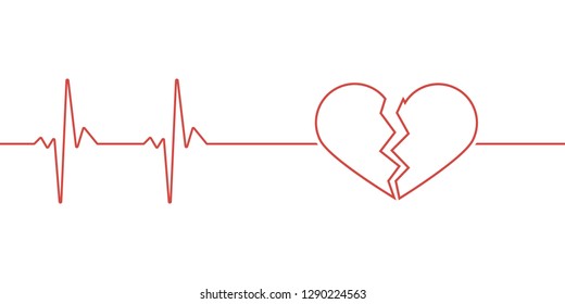 red heartbeat line icon