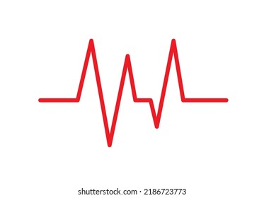 6,216 Red heartbeat line isolated on white Images, Stock Photos ...