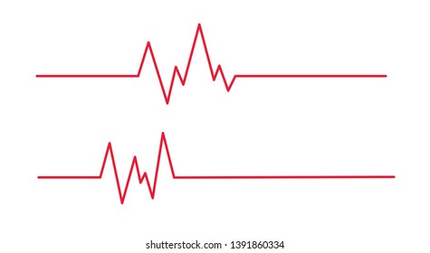 Red heartbeat line icon. Vector illustration. on white background