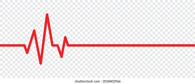 Red heartbeat line icon. vector illustration