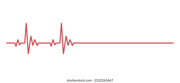 red heartbeat line icon vector design illustration isolated white background