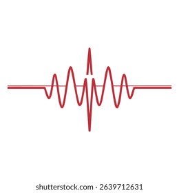 A red heartbeat line representing vital signs in a medical context. The line features peaks and troughs, symbolizing heart activity and health monitoring.