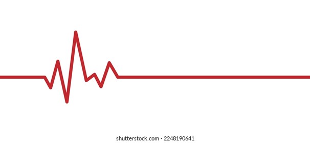 Rotes Herzschlag, Vektorsymbol 