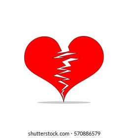 Red heartbreak / broken heart