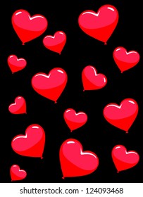 Red hearts