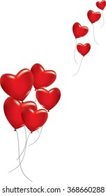 A lot of red hearts 