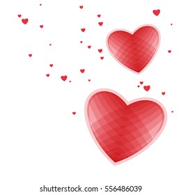 red hearts background