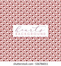 Red hearts background, vector hand painted, love, San valentine's day