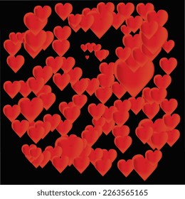 red hearts with black background multiple beautiful red hearts with black color background