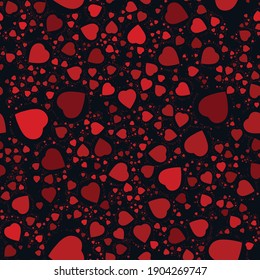 red hearts at black background. hearts texture. hearts background