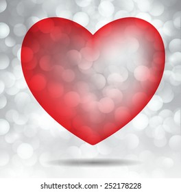 red hearts bokeh background