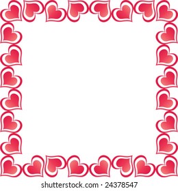 Red Hearts Border Vector Stock Vector (Royalty Free) 24378547 ...