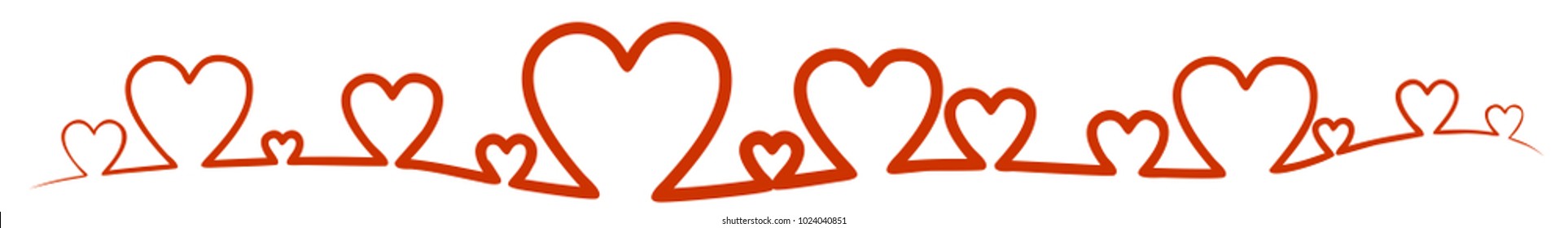 red hearts are building ribbon