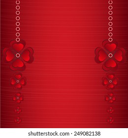 Red hearts concept on Valentine's day background.Vector EPS10.