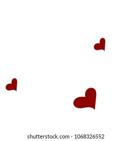 Red hearts confetti background. Falling vector background. Red and pink explosion of hearts for wedding invitation or anniversary greeting card. Valentine celebration template. Romantic illustration.