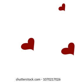 Red hearts confetti background. Falling vector background. Red and pink explosion of hearts for wedding invitation or anniversary greeting card. Valentine celebration template. Romantic illustration.