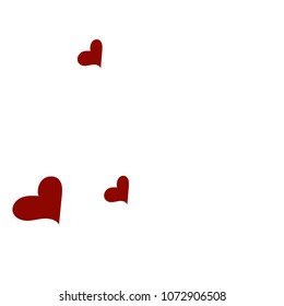 Red hearts confetti background. Falling vector background. Red and pink explosion of hearts for wedding invitation or anniversary greeting card. Valentine celebration template. Romantic illustration.