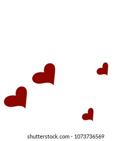 Red hearts confetti background. Falling vector background. Red and pink explosion of hearts for wedding invitation or anniversary greeting card. Valentine celebration template. Romantic illustration.