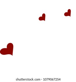 Red hearts confetti background. Falling vector background. Red and pink explosion of hearts for wedding invitation or anniversary greeting card. Valentine celebration template. Romantic illustration.