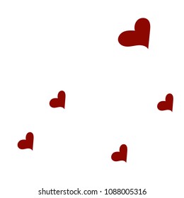 Red hearts confetti background. Falling vector background. Red and pink explosion of hearts for wedding invitation or anniversary greeting card. Valentine celebration template. Romantic illustration.