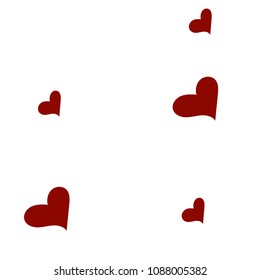 Red hearts confetti background. Falling vector background. Red and pink explosion of hearts for wedding invitation or anniversary greeting card. Valentine celebration template. Romantic illustration.