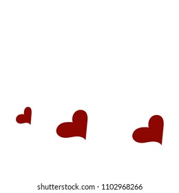 Red hearts confetti background. Falling vector background. Red and pink explosion of hearts for wedding invitation or anniversary greeting card. Valentine celebration template. Romantic illustration.