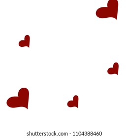 Red hearts confetti background. Falling vector background. Red and pink explosion of hearts for wedding invitation or anniversary greeting card. Valentine celebration template. Romantic illustration.