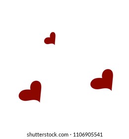 Red hearts confetti background. Falling vector background. Red and pink explosion of hearts for wedding invitation or anniversary greeting card. Valentine celebration template. Romantic illustration.