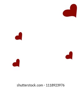 Red hearts confetti background. Falling vector background. Red and pink explosion of hearts for wedding invitation or anniversary greeting card. Valentine celebration template. Romantic illustration.