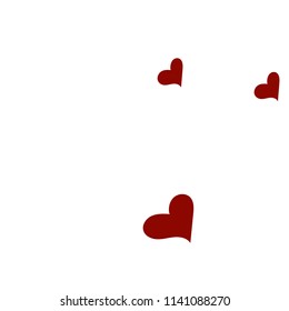 Red hearts confetti background. Falling vector background. Red and pink explosion of hearts for wedding invitation or anniversary greeting card. Valentine celebration template. Romantic illustration.
