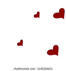Red hearts confetti background. Falling vector background. Red and pink explosion of hearts for wedding invitation or anniversary greeting card. Valentine celebration template. Romantic illustration.