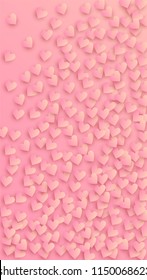  Red Hearts Falling on Pink Background. Illustration with Red Hearts for your Design.
    Wedding Background for Greeting Card, Invitation or Banner.
 Vector illustration