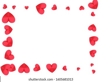 Red Hearts Border Valentines Day Designs Stock Vector (Royalty Free ...