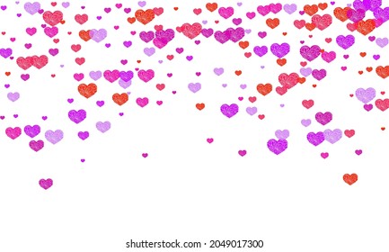 Coeurs rouges motif de fond d'écran volant. Les médias sociaux aiment les symboles vectoriels. Symboles d'humeur romantique. Petite conception d'impression de confettis volants.